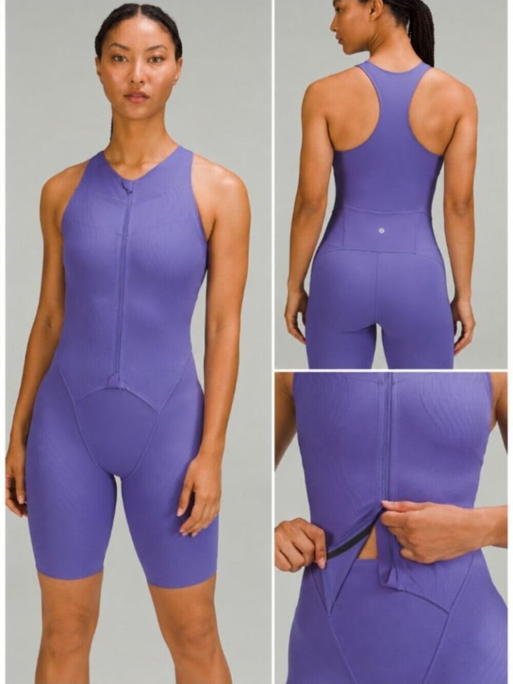 Lululemon SenseKnit Running One-Piece Charged Indigo Purple Size 8